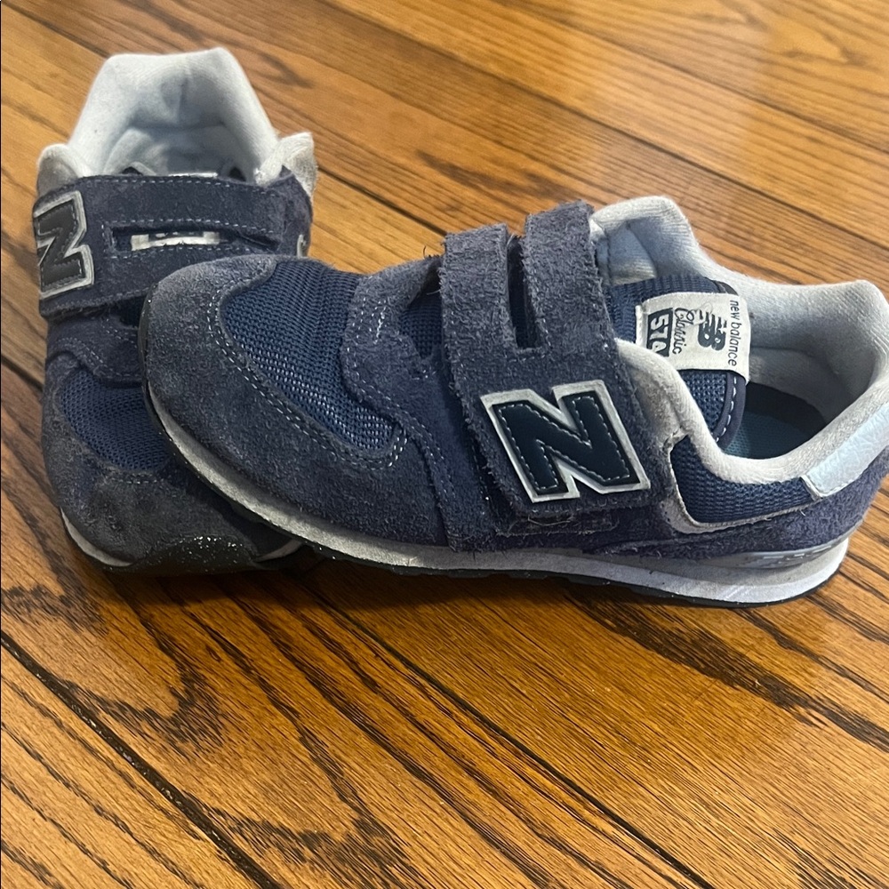 New Balance Kids' Dark Blue and Gray Sneakers